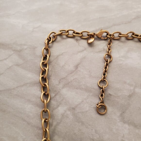 💖 J.Crew Classic Rhinestones Crystal Cluster Antique Statement Necklace 💖 - Picture 3 of 14